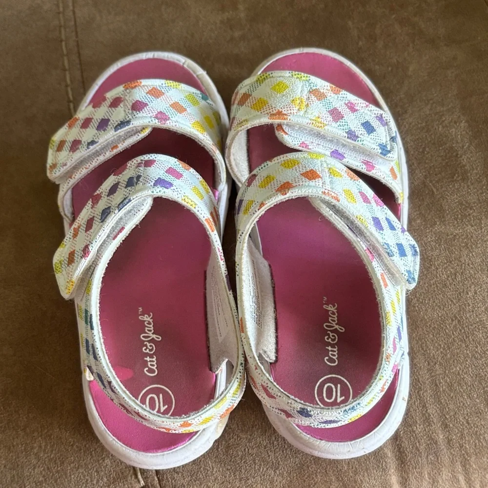 Cat & Jack Colorful Checkered Kids Sandals - Picture 5 of 6